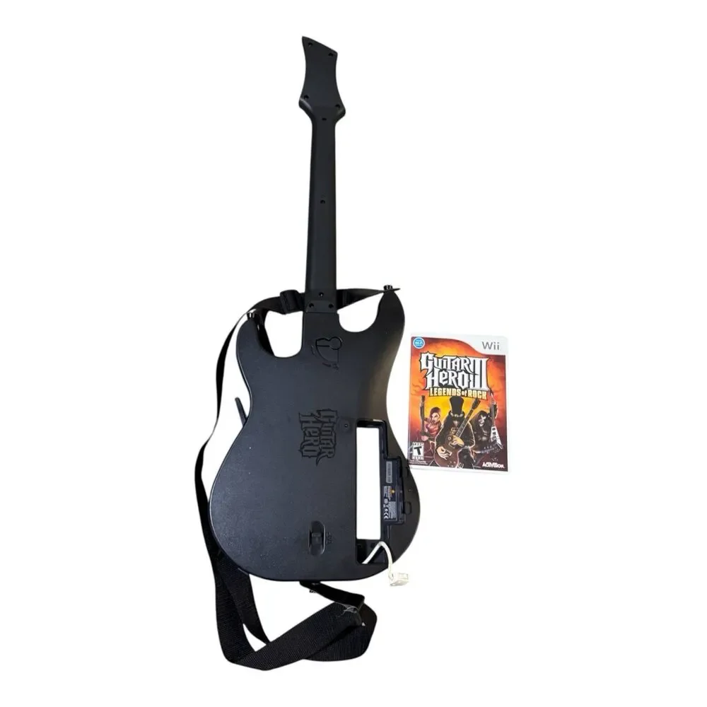 Nintendo Wii Wireless Guitar Hero RedOctane Sunburst Controller 95455.805 + Game